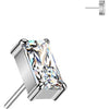 Titanium top rectangle zirconia Push-In