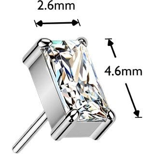 Titanium top rectangle zirconia Push-In