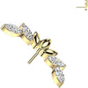 Titanium top zirconia marquise cut Push-In