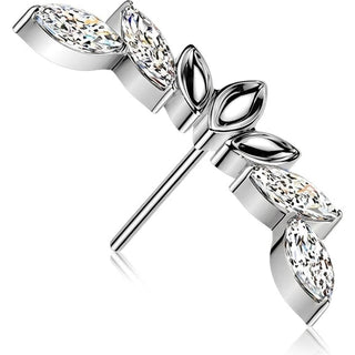 Titanium Top top zirconia marquise cut Push-In