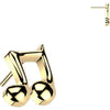 Titanium top music note Push-In