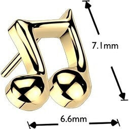 Titanium top music note Push-In