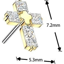 Titanium top cross zirconia Push-In
