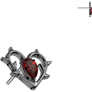 Titanium top heart zirconia Push-In