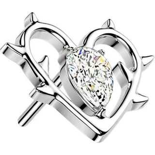 Titanium Top top heart zirconia Push-In
