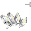 Titanium top zirconia marquise cut Push-In