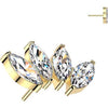 Titanium top zirconia marquise cut Push-In