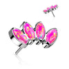 Titanium Top Marquise Cut 4 Opals Push-In