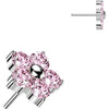 Titanium top 5 zirconia flower Push-In