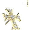 Titanium top zirconia celtic cross Push-In