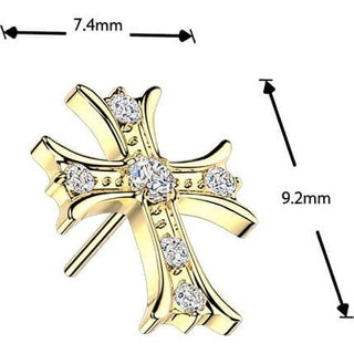 Titanium top zirconia celtic cross Push-In