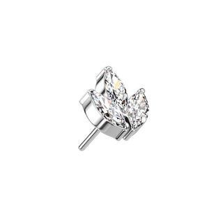Titanium Top top marquise cut 3 zirconias Push-In