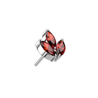 Titanium Top top marquise cut 3 zirconias Push-In