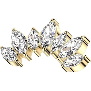 Titanium Top top marquise cut 7 zirconias Push-In