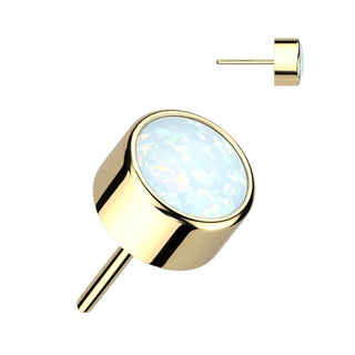Titanium Top top zirconia opal bezel setting Push-In