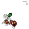 Titanium top cherry zirconia Push-In