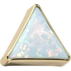 Titanium top triangle bezel setting opal Push-In