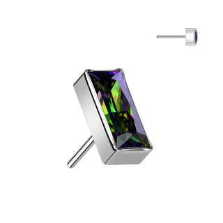 Titanium top rectangular zirconia Push-In