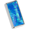 Titanium top rectangular opal bezel setting Push-In