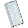 Titanium top rectangular opal bezel setting Push-In
