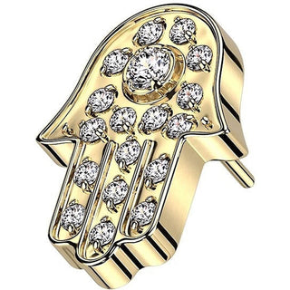 Top Top Hamsa Zirconia Push-In