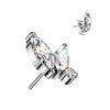 Titanium Top top marquise cut zirconias Push-In