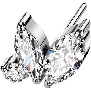 Titanium Top top marquise cut zirconias Push-In