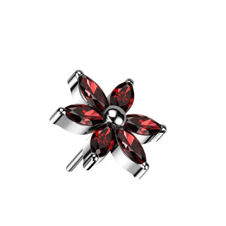 Top Top Flower 6 Marquise Cut Zirconia Push-In
