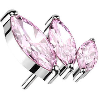 Titanium Top top marquise cut zirconia Push-In