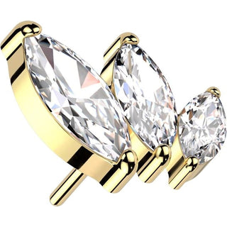 Titanium Top top marquise cut zirconia Push-In