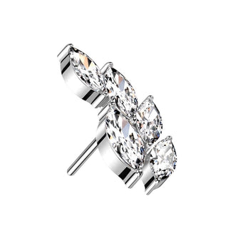 top vine marquise cut zirconia Push-In