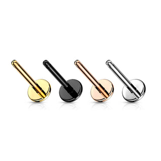 Base labret base flat back
