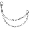 Titanium connector double chain with 2 O-rings