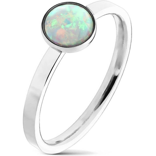 Opal Round Silver