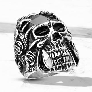 Totenkopf Schwarz Silber