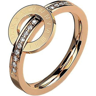Finger Ring Dial Zirconia Roségold