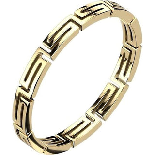 Finger Ring 316L Ring Gold Maze Cut Out