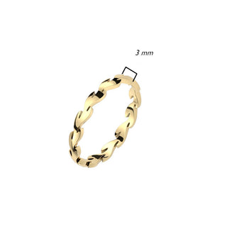 Finger Ring 316L Ring Gold Eternity Leaf