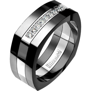 Titanium Zirconia Black Silver