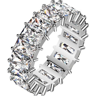 Finger Ring baguette cut zirconia