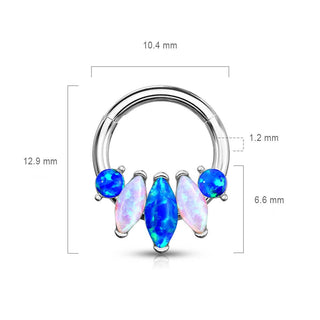 Ring Marquise Cut 5 Opal Clicker