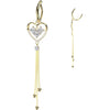 Belly Button Piercing heart dangle zirconia Clicker