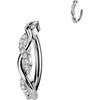 Belly Button Piercing pave cubic zirconia twist Clicker