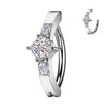 Belly Button Piercing diamond shape zirconia prong setting