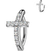 Belly Button Piercing cross zirconia