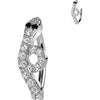 Belly Button Piercing snake zirconia