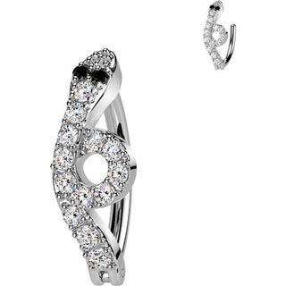 Belly Button Piercing snake zirconia