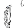 Belly Button Piercing x and o cubic zirconia Clicker