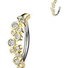 Belly Button Piercing round cubic zirconia bubbles Clicker