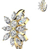 Belly Button Piercing marquise cubic zirconia cluster Clicker